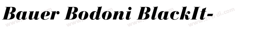 Bauer Bodoni BlackIt字体转换